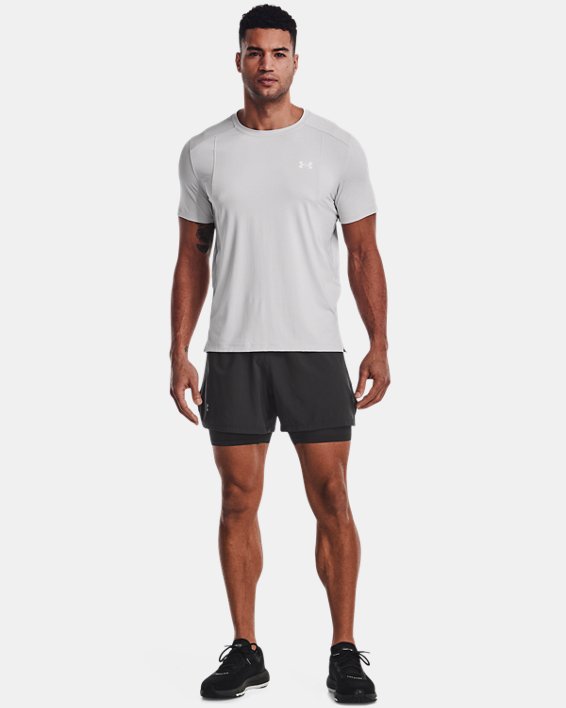 Men's UA Iso-Chill Run Laser T-Shirt, Gray, pdpMainDesktop image number 2